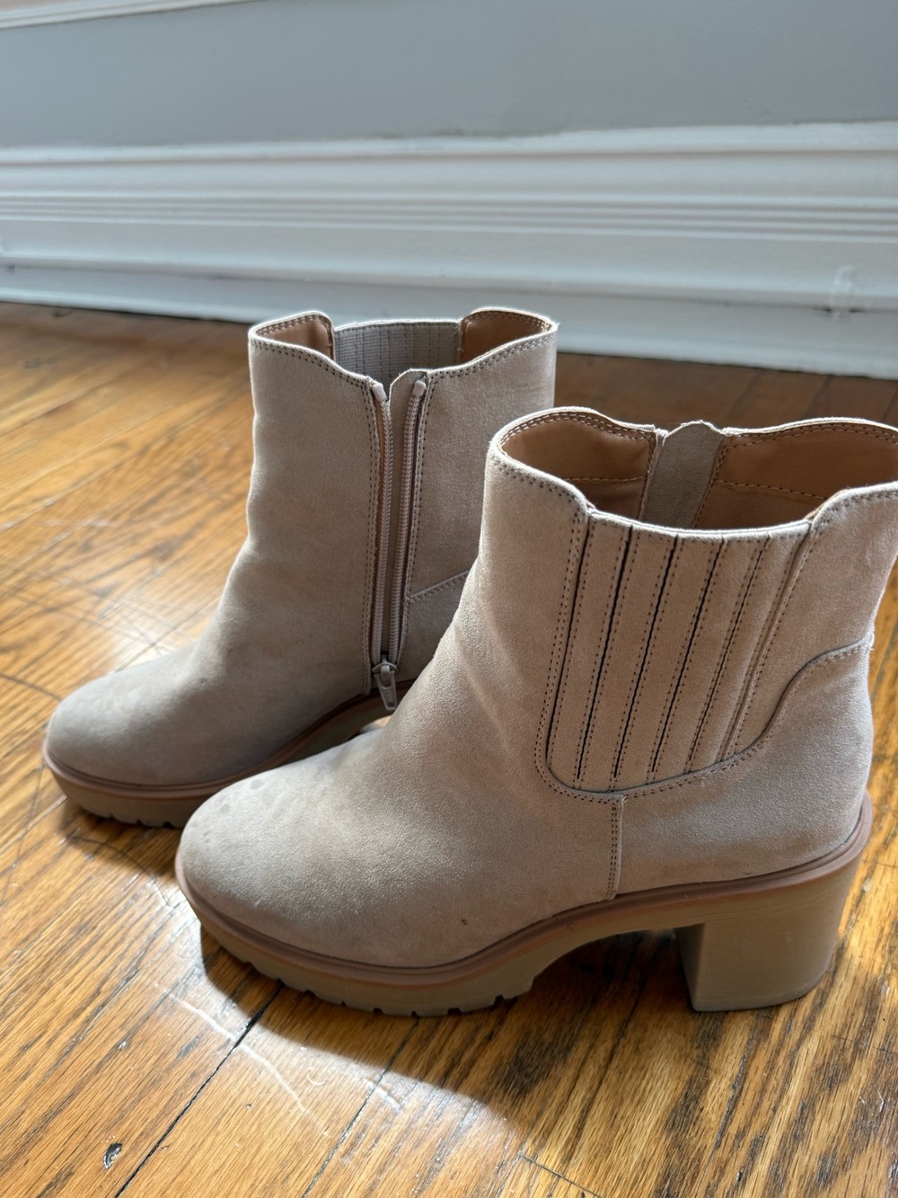 Target Taupe Suede Ankle Booties (10)